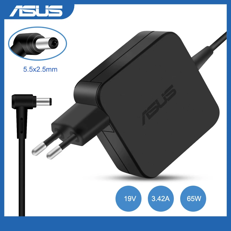 Buen trato 19V 3.42A 65W 5,5x2,5mm adaptador de CA fuente de alimentación cargador de ordenador portátil para Asus X45A X550 X550ZA X551M X550L X551 X555L F555L S46 S451 pBQKMNx7LYo