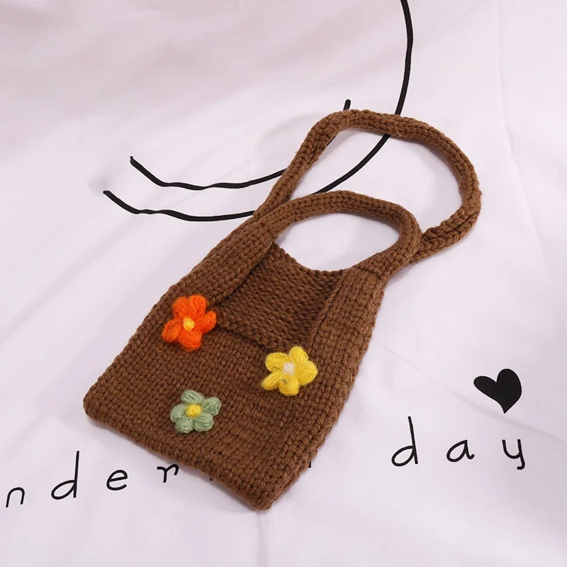 Модная симпатичная сумка через плечо для девочек; Новинка; вязаная сумка-мессенджер ручной работы для малышей; сумка-кошелек