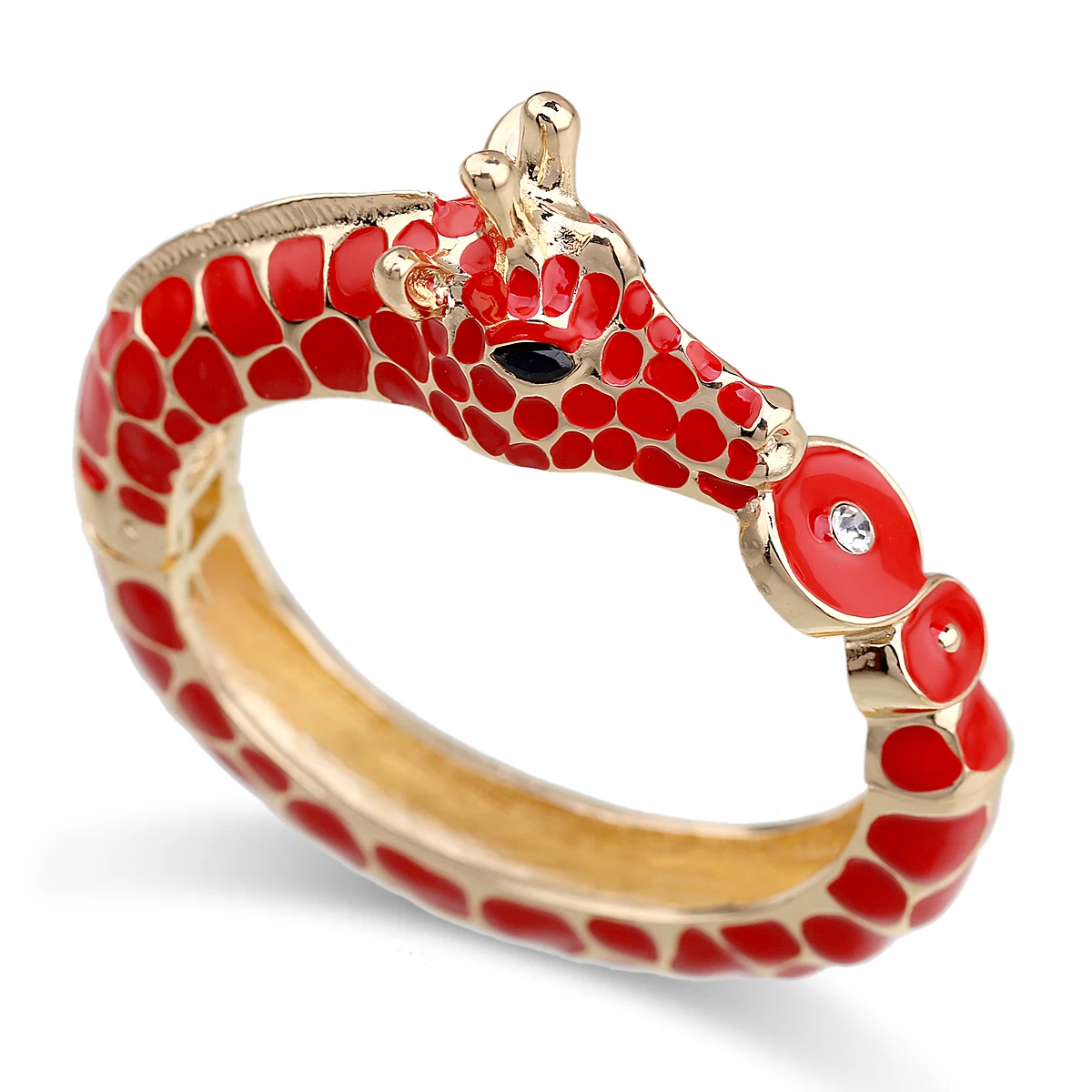 New Arrived Trendy Statement Enamel Bangle Cuff Bracelet Fashion Colorful Animal Zebra Bracelet Chunky Bangle for Women 5
