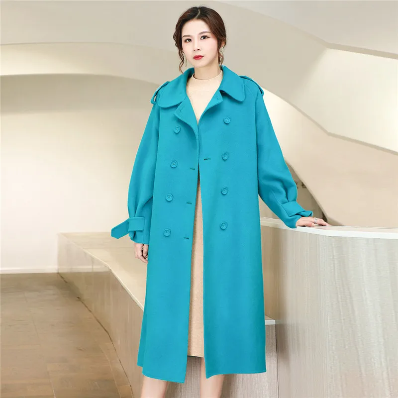 Women's Mid-length Woolen Coat - Image 2