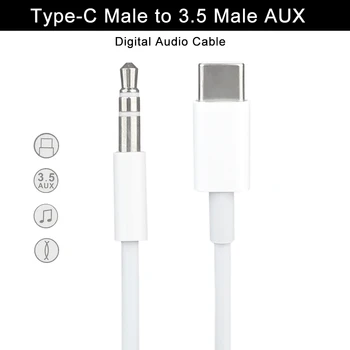 

Type-C USB-C to 3.5mm Male Audio Jack AUX Cable Adaptor for Car Stereo Samsung