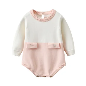 

Newborn Baby Bodysuits Autumn Kids Girl Sweaters Jumpsuits Clothes Winter Long Sleeve Toddler Onesie Body 0-24M Children Costume