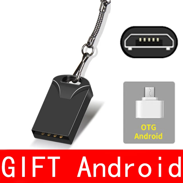Мини металлический USB флеш-накопитель 64 ГБ 32 ГБ 16 ГБ 8 ГБ флеш-накопитель портативный USB флеш-накопитель 64 ГБ флеш-накопитель - Цвет: AZ-Black