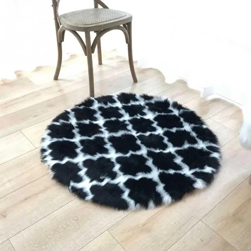 90 см четырехлистный круглый напольный коврик из акрилового волокна для ресторанов, гостиниц, гостиной, офиса, современного домашнего декора, подарок