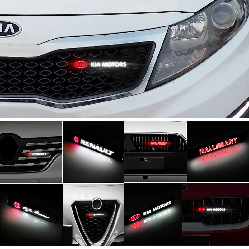 

Chrome Front Hood Grille Emblem LED Light for Volkswagens VWs CC T-ROC Golf 5 6 7 Sharan 7N Passat B6 B7 Tiguan EOS R line Lamp