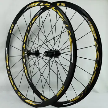

Road Bike 30MM Flat Ultralight Sealed Bearing 7/8/9/10/11/12 Speed C V Brake Wheel Set 700C Wheels Bicycle Wheel