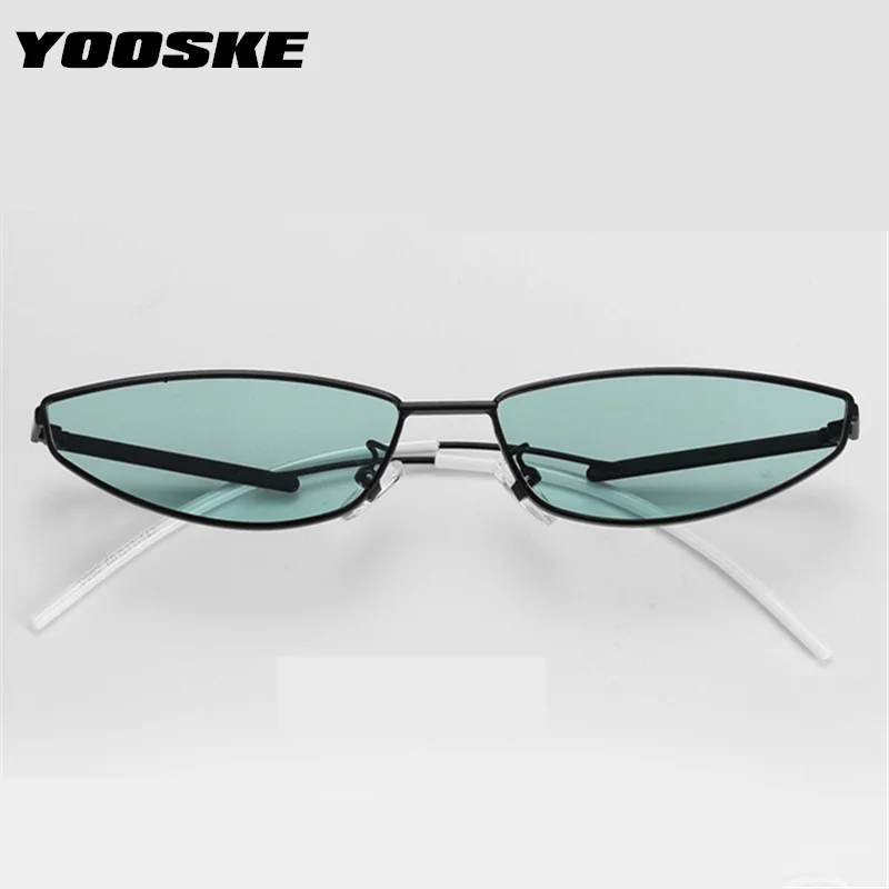 YOOSKE, женские солнцезащитные очки,, модные солнцезащитные очки «кошачий глаз», Ретро стиль, маленькие очки, мужские, женские, оттенки, UV400, зеркальные очки