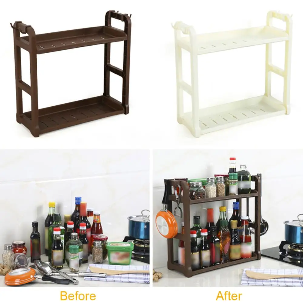 

Kitchen Kitchen Multifunctional Shelf Accessories Bottle Storage Punch Free Kitchen Table Storage Rack Shelf Organizer Basket
