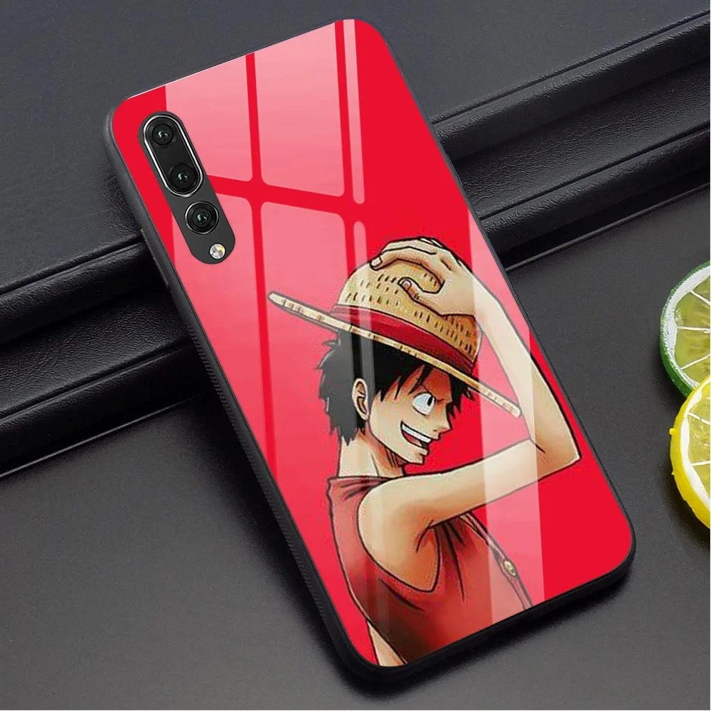 One piece Luffy чехол для телефона из закаленного стекла для huawei P30 mate 20 Lite Honor 9 10 Lite 7A P10 P20 P30 PRO P Smart - Цвет: K0108308