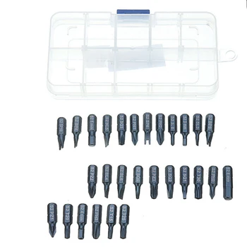 

29pcs Magnetic Bit Set Tool Box Bit Holder Tips Screwdriver Accessories Black