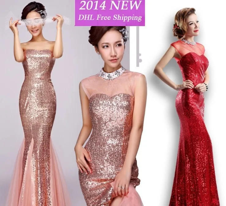 Frete grtis senhoras sexy' querida sereia tule lantejoulas longo vestido de noite formatura vestido