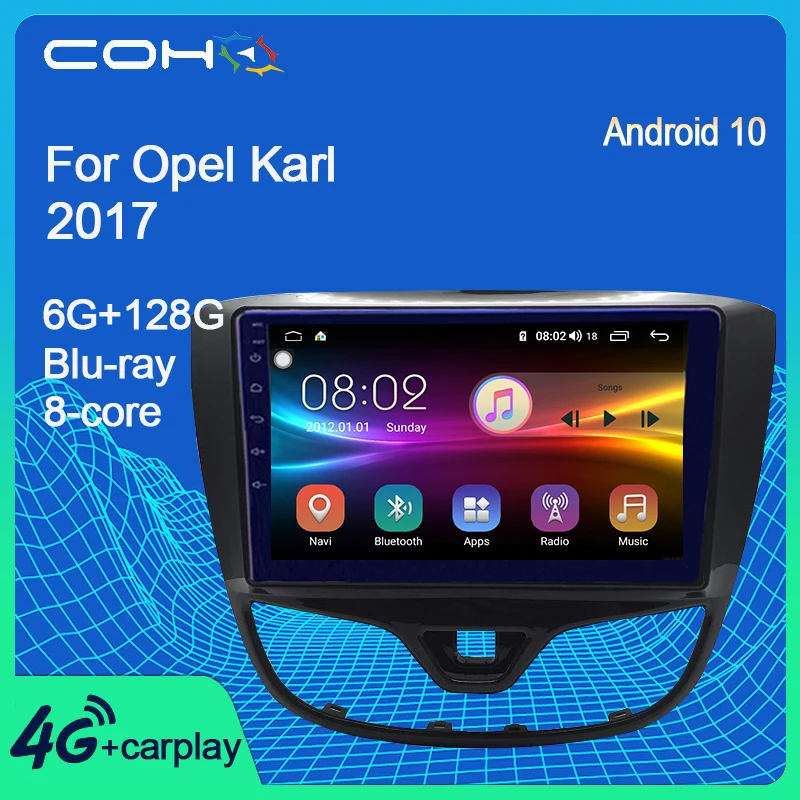 COHO для Opel Karl 2017 Android 10 0 Автомобильный Gps навигационный плеер GPS Авторадио Стерео радио|Мультимедиаплеер авто|