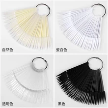 Fan Shaped Nail Art Gel Polish Coloring Showing Shelf Foldable Card Board Set Image Practice Trainning Display Palette H051 monja nail art fan shaped gel polish coloring showing shelf foldable card board set image practice trainning display palette