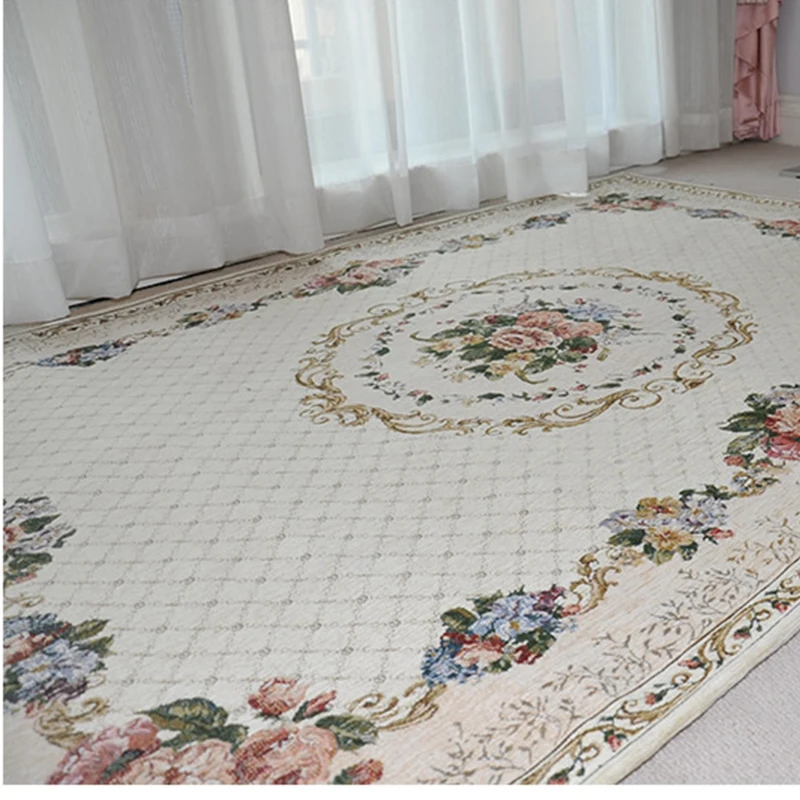 Modern Concise Style Living Room Carpets Flower American Bedroom Carpet Home Coffee Table Rug Study Room Europe Carpet Floor Mat