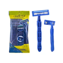OGUETTA2021 New Arrival Women Safety 2 Layers Razor 5pcs Razor Holder Head Shaving Razor Set Blue Face Knife for Man CN(Origin)