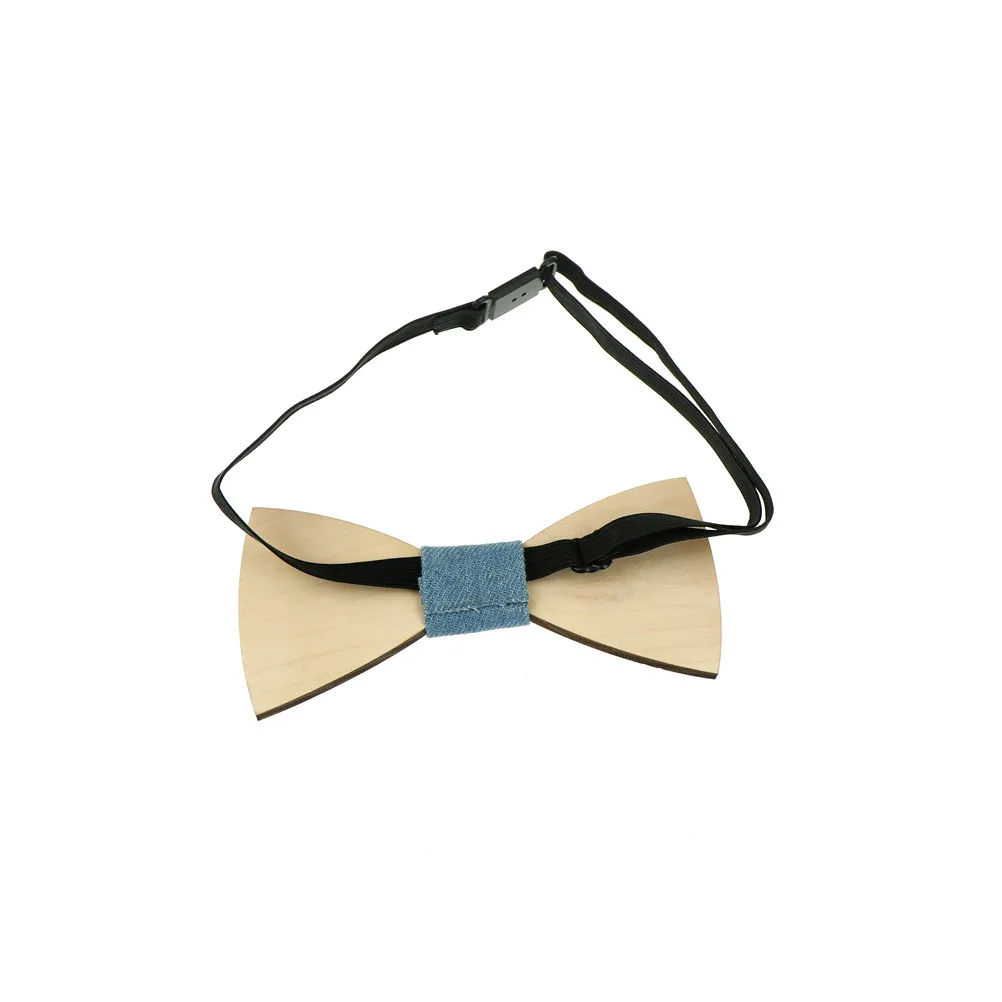 Simple Wood Bow Tie Mens Wooden Bow Ties Business Wedding Cravat Party Ties For Men Wooden Ties 5cm*12cm*0.5cm