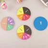 Fractions Math Teaching Tool EVA Round Shape Instrument Kids Montessori Early Educational Math Development School STEM Toy Gifts 4