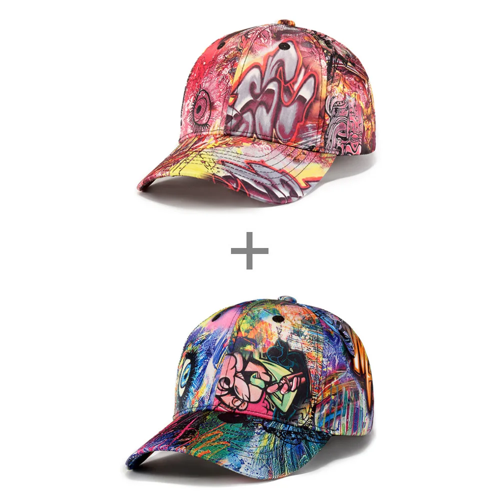 [AETRENDS] бейсбольная кепка в винтажном стиле с граффити для мужчин и женщин, уличная спортивная бейсболка, кепка Z-6250 - Цвет: Color No 3 and No 2