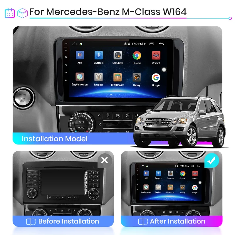 Junsun V1 pro 2G + 128G Android 10 для Mercedes ML W164 GL GL320 ML350 ML500 X164 GL350 GL450 2005 2012 автомобильное радио