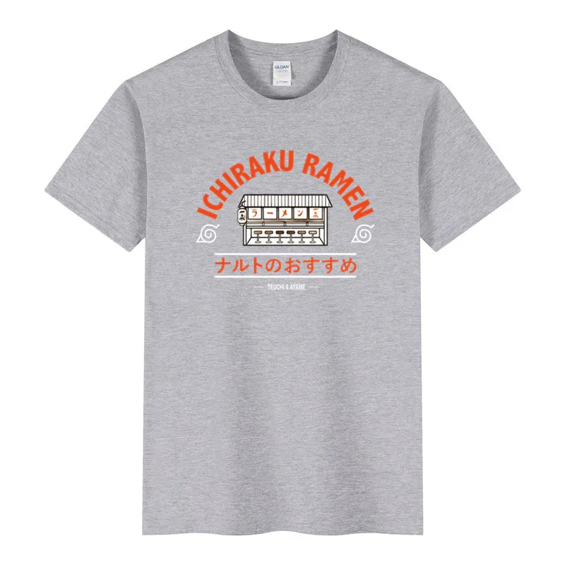 2020 Japanese Anime Funny Naruto T Shirt Fashion Naruto Uzumaki Ichiraku Ramen Print Tshirt Men Summer Cotton Hip Hop Tshirts photo