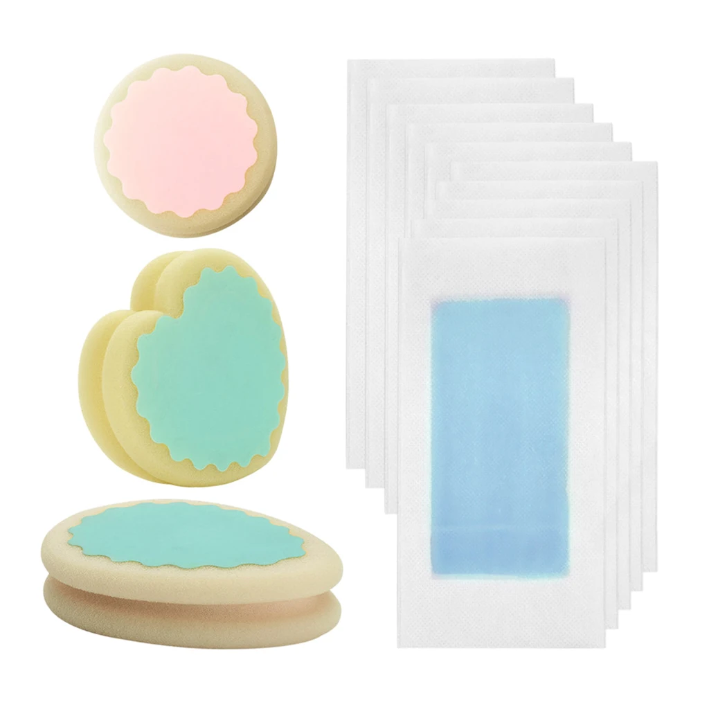 13pcs Depilaton Waxing Strips Arm Legs Bikini Hair Removal Sponge Pad Set