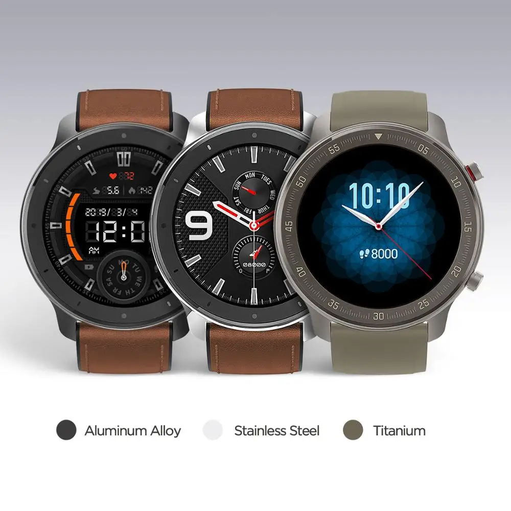  Global Version Amazfit GTR 47mm Smart Watch 5ATM Waterproof Smartwatch 24Days Battery Music Control - 4000058587304