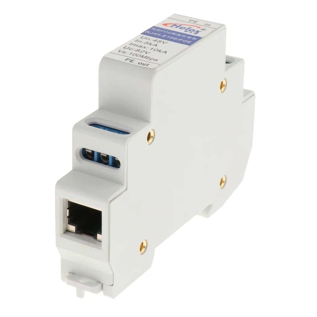 

LAN 100Mbps RJ45 POE Rail Surge Protector for Thunder Lightning Protector
