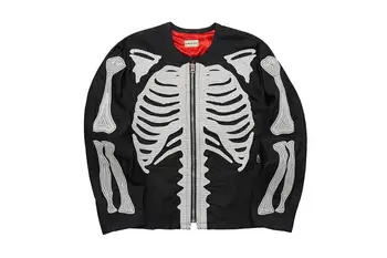 

21ss KAPITAL Jacket Hip-Hop Full Bone Embroidery Bomb Men Women KAPITAL Coat Best Quality Autumn Winter Zip Denim KAPITAL Jacket