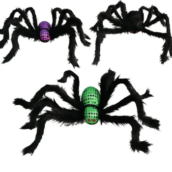 

75cm Artificial Spider Halloween Decoration Simulated Spider Model Realistic Plastic Spider Figurines Kids' Educational Toy