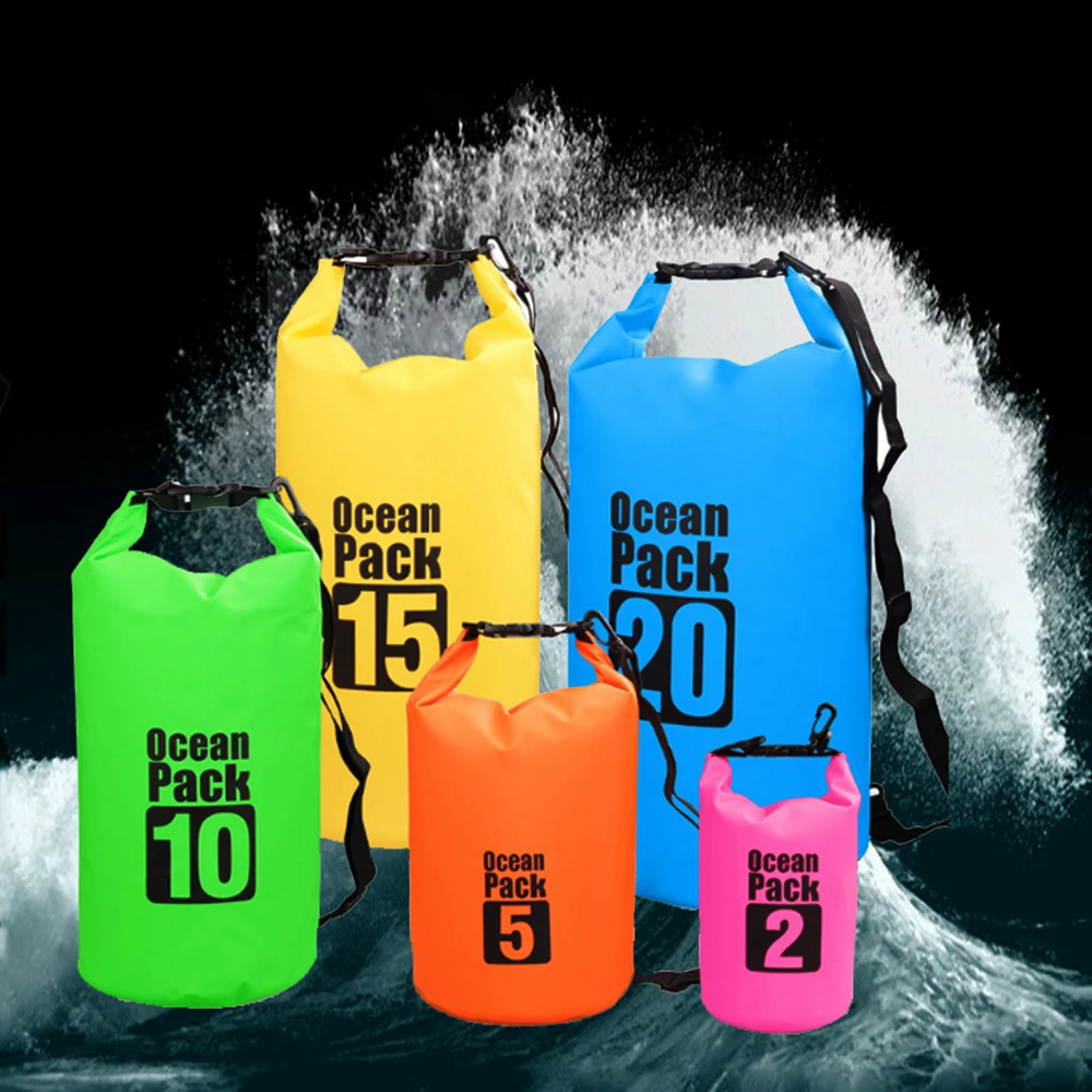 2L/3L/5L/10L/15L/20L ПВХ Водонепроницаемый сухой мешок водостойкий плавательный мешок для хранения пакет мешок для рафтинга каякинга Кемпинг плавающий