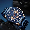 CURREN Luxury Brand Men's Watch Blue Quartz Wristwatch Sports Chronograph Clock Male Stainless Steel Band Fashion Business Watch ► Photo 2/6