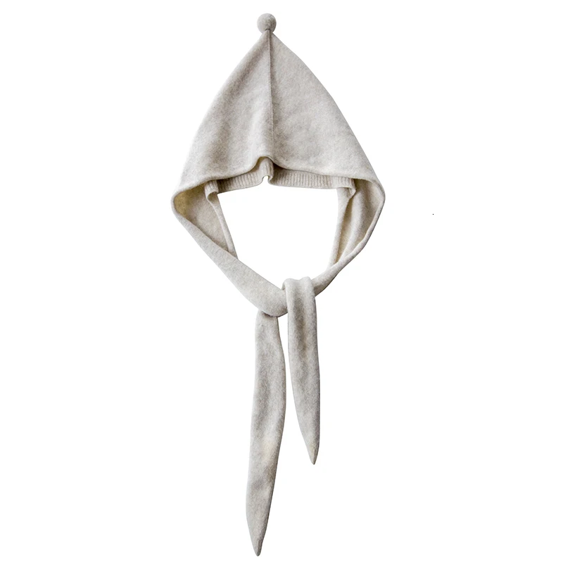 [DEAT] Women Scarf Beige Knitting Fishermen Hat New Round Dome Temperament Fashion Tide All-match Spring Autumn 13E877 - Цвет: beige