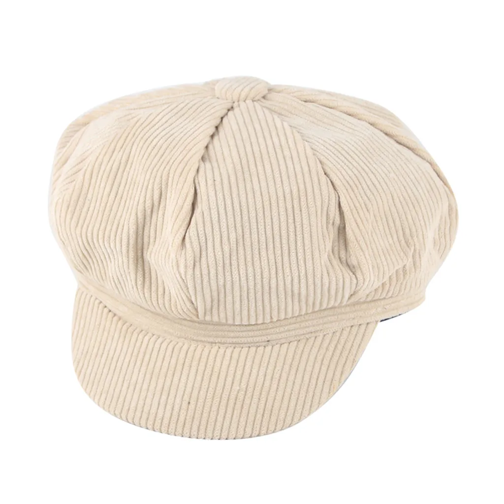 Шапка детская однотонная Вельветовая ретро-берет для отдыха с язычком шапка осень-зима boinas para mujer Повседневная берет шляпа# R10 - Цвет: A