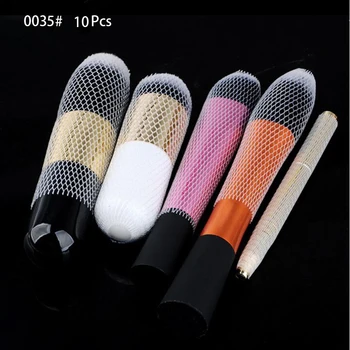 

10PCS Makeup Brushes Net Protector Guard Elastic Mesh Beauty Make Up Cosmetic Brush Pen-Cover 0035#