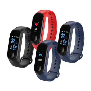 

Factory Price M3 Smart Bracelet Color Screen Heart Rate Blood Pressure Exercise Step Reminder Notification Dropshipping CSV