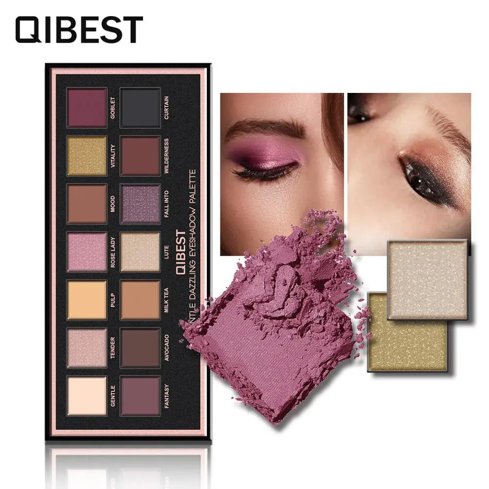 

Beauty 14 Colors Eyeshadow, Professional Makeup EyeShadow Palette, Long Lasting Multi Reflective Shimmer Matte Glitter Pressed P
