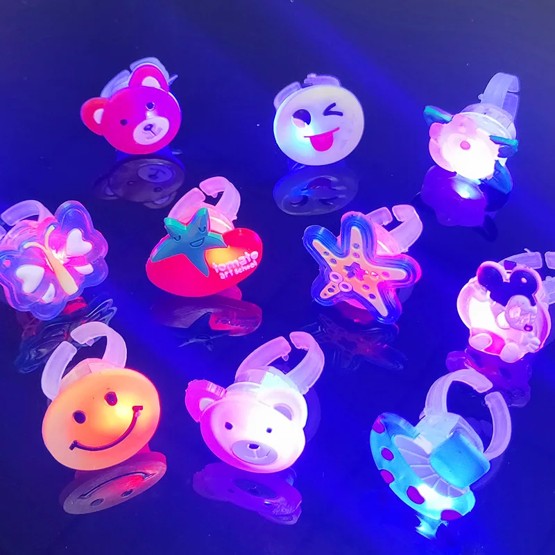 

Glitter Flexible Glue Ring Glowing Ring Flashing Finger Light Glitter Finger Lamp Christmas Toy Stall Batch