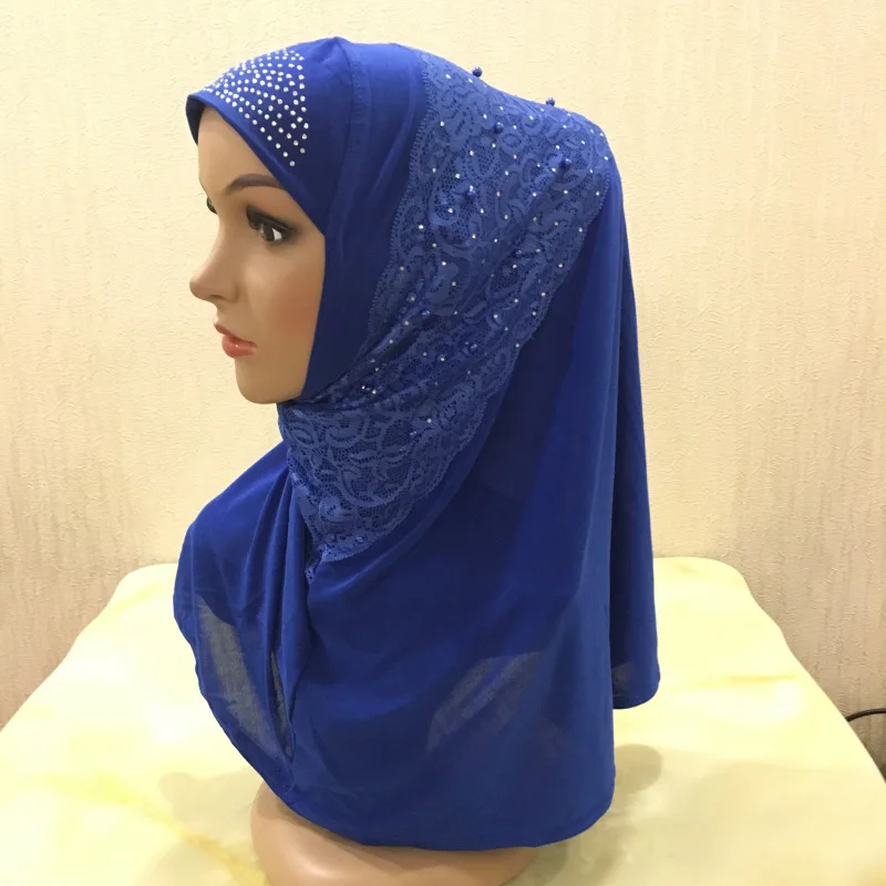 Хиджаб с кружевом шарф для мусульманских женщин и девушек Instand Hijabs шапочка