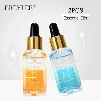 

BREYLEE 2PCS Whitening Essential Oils Hyaluronic Acid Moisturizer Essence Rose Firming Facial Serum Anti-Aging Face Skin Care