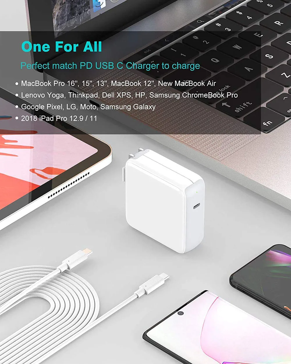 High-Power USB-C to USB-C Fast Charging Cable