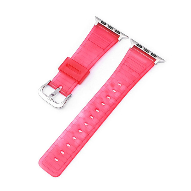 Silicone Strap for Apple Watch 44mm 40mm 42mm 38mm Band iWatch Series 2 3 4 5 6 SE Thin Colorful TPU Wrist Bracelet