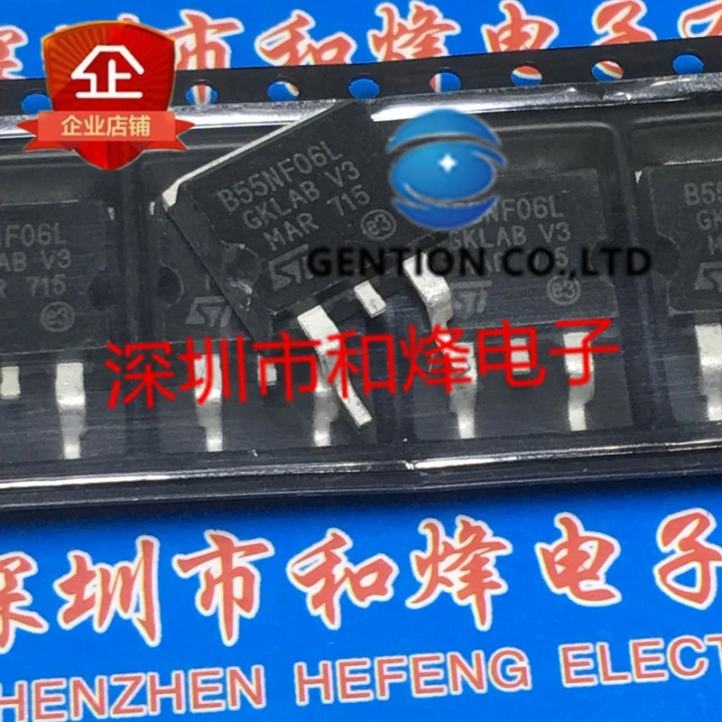 

10 шт. STB55NF06L 55NF06L TO-263 60V 55A в наличии 100% новый и оригинальный