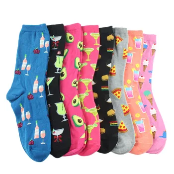 

Women cotton funny socks Harajuku creative animals food happy men socks wedding new socks claetines hombre divertidos