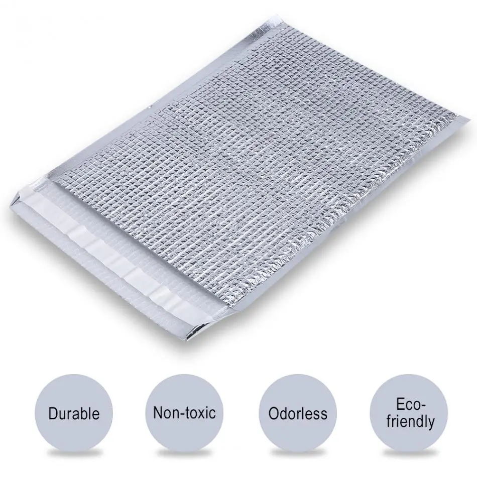 10pcs Aluminum Foil Insulation Takeaway Food Picnic Winter Warm Bag Seafood Cake Fresh Frozen Ice Pack Thicker Lunch Cold Bag