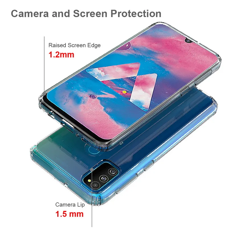 Для samsung M30S чехол Кристальный Гибридный Бампер прозрачная твердая акриловая задняя крышка для samsung Galaxy M30S чехол для телефона s capa M 30 s M30 s