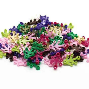 MOC 식물 잎 4x3 나무 잎 2423 정원 전망 DIY 빌딩 블록 벽돌, 조립 건설 완구와 호환 가능, 80 개