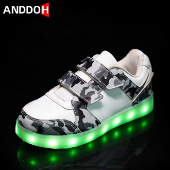 

Size 25-37 Children Casual Shoes Luminous Sneakers for Boy&girl Led Unisex Glowing Sneakers Light Illuminated Shoes with Light