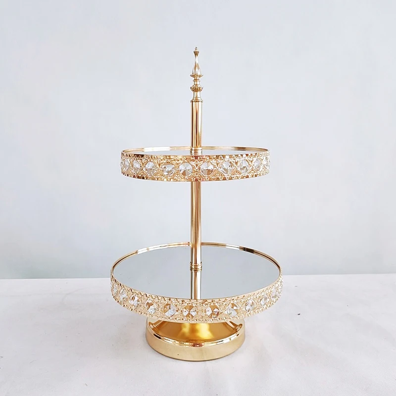 1pcs-13pcs Beautiful Tray 3 tier Cupcake Dessert Display Decoration Tools Wedding Crystal Mirror Cake Stand set