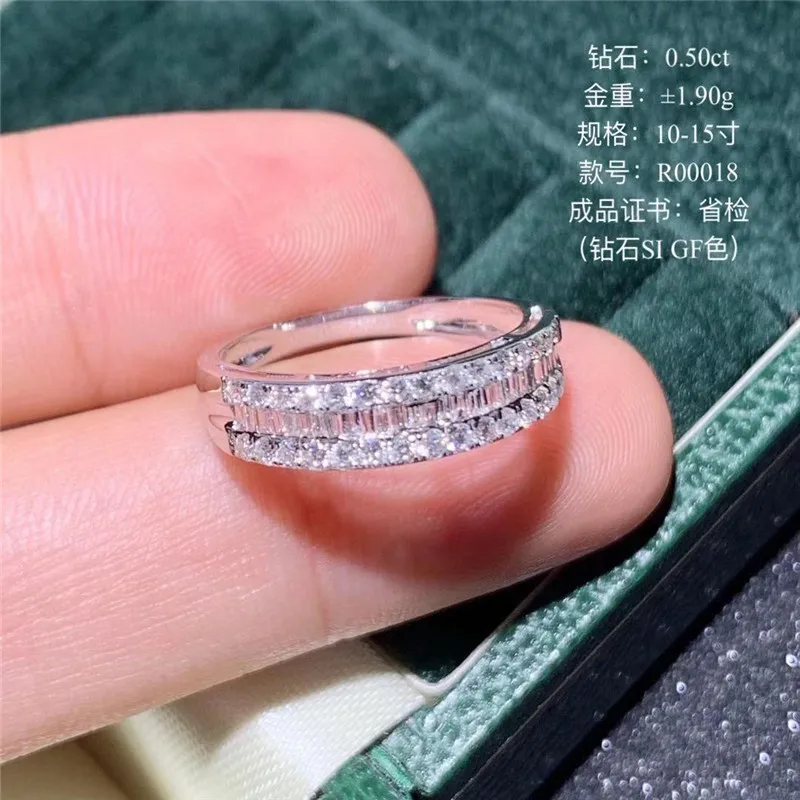 Ювелирные изделия 18k Золотое кольцо с бриллиантом 0.5ct для свадьбы