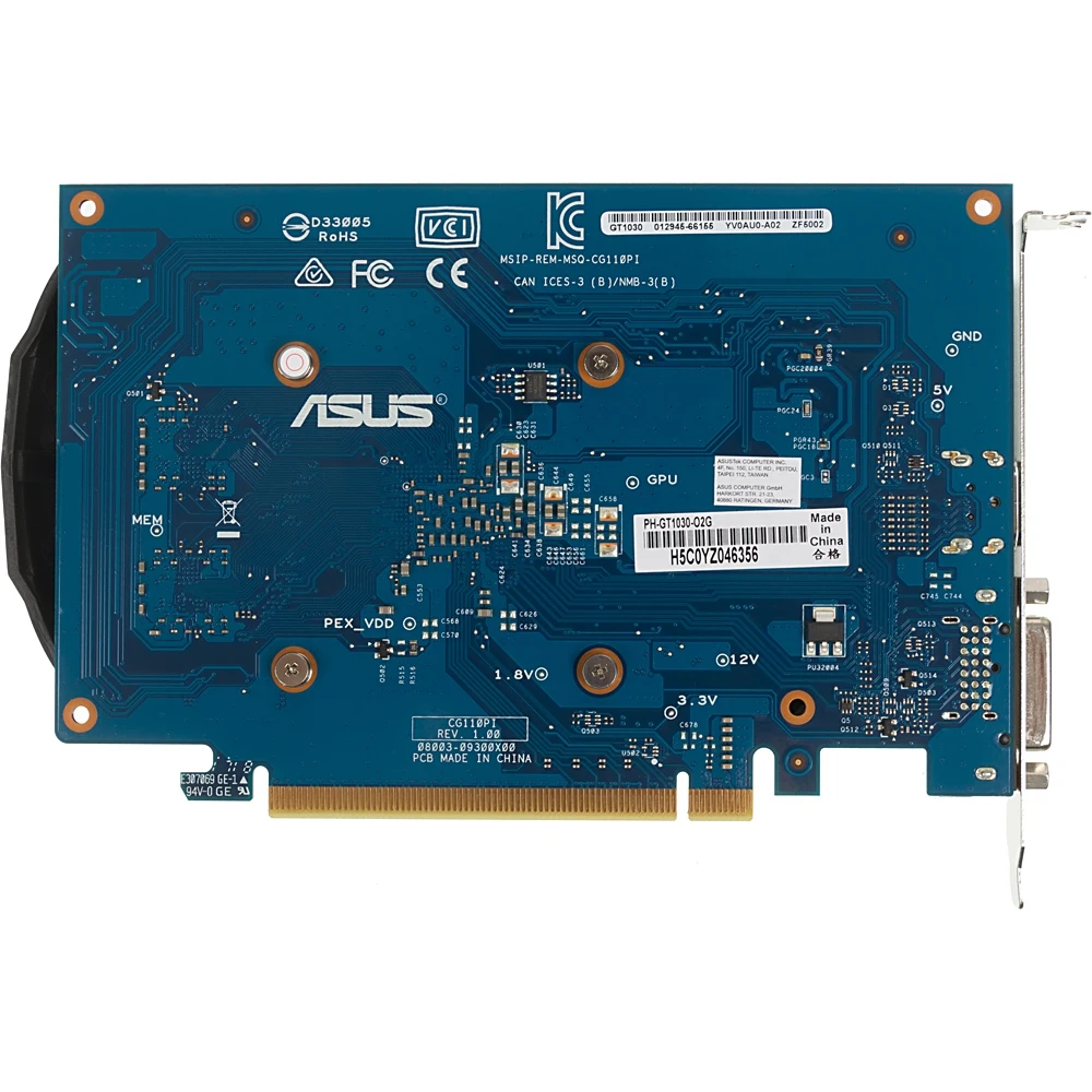 Видеокарта ASUS nVidia GeForce GT 1030, PH-GT1030-O2G